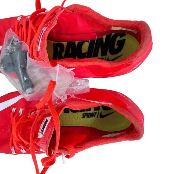 Nike Flywire Superfly R4 Track Racing Sprint Shoes Men's 10 White Red 526626-601 - Picture 6 of 14